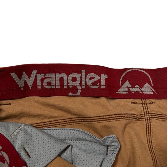 WRANGLER Pants Men's 40x32 5-Pocket Canvas Cotton Straight Leg Zip Closure Brown - Picture 2 of 11